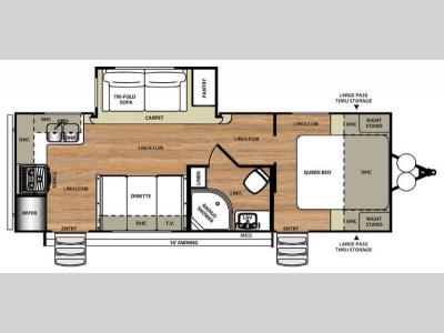 Floorplan - 2016 Forest River RV Wildwood Heritage Glen Hyper-Lyte 24RK