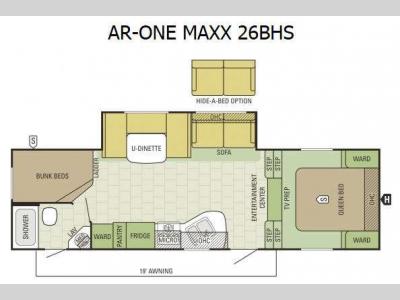 Floorplan - 2016 Starcraft AR-ONE MAXX 26BHS