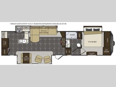 Floorplan - 2016 Keystone RV Alpine 3470RK