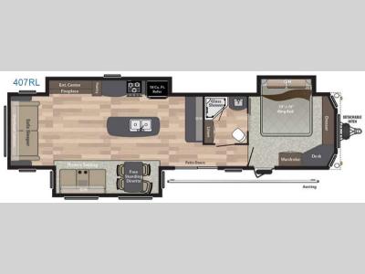 Floorplan - 2016 Keystone RV Residence 407RL