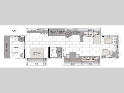 Floorplan - 2016 Monaco Diplomat 43SF