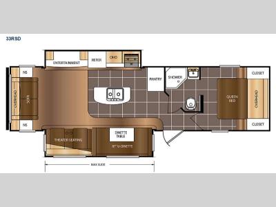 Floorplan - 2017 Prime Time RV Avenger 33RSD