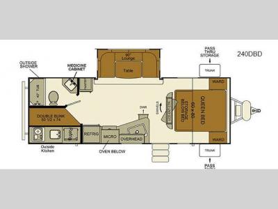 Floorplan - 2016 EverGreen RV Sun Valley 240DBD