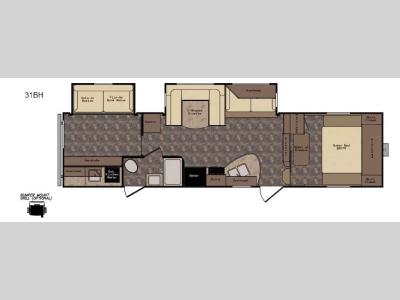 Floorplan - 2017 CrossRoads RV Longhorn ReZerve LFZ31BH