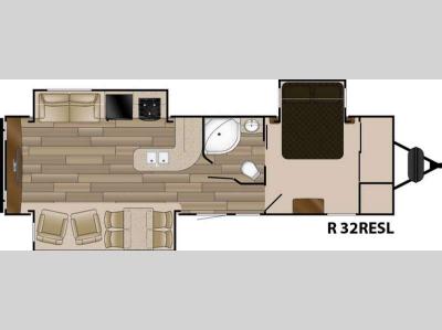 Floorplan - 2017 Cruiser Radiance Touring R-32RESL