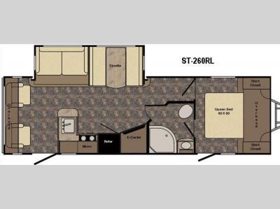 Floorplan - 2017 CrossRoads RV Sunset Trail Super Lite ST260RL