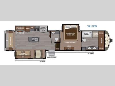 Floorplan - 2017 Keystone RV Montana 3911 FB
