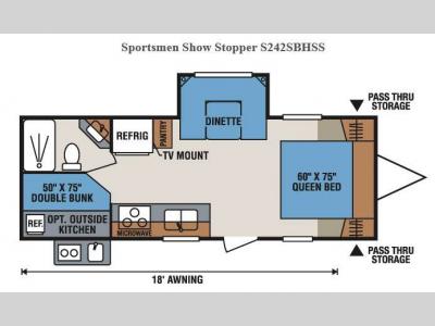 Floorplan - 2017 KZ Sportsmen Show Stopper S242SBHSS