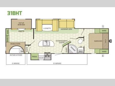 Floorplan - 2017 Starcraft Launch Ultra Lite 31BHT