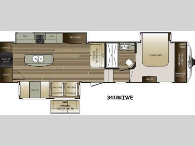Floorplan - 2016 Keystone RV Cougar 341RKIWE