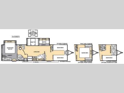 Floorplan - 2017 Coachmen RV Catalina 343QBDS