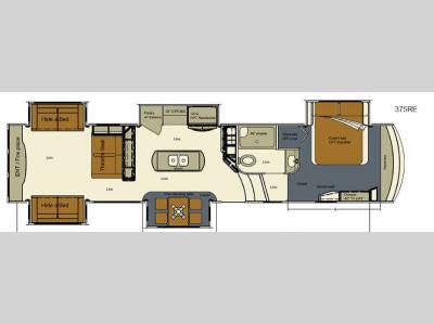 Floorplan - 2017 EverGreen RV Bay Hill 375RE