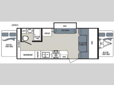 Floorplan - 2017 Dutchmen RV Aerolite 204ES