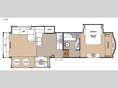 Floorplan - 2016 Forest River RV Cedar Creek Hathaway Edition 34RE