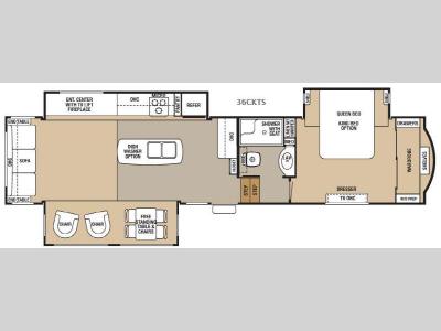 Floorplan - 2016 Forest River RV Cedar Creek Hathaway Edition 36CKTS