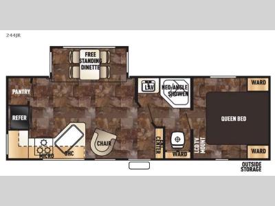 Floorplan - 2016 Forest River RV Cherokee 244JR