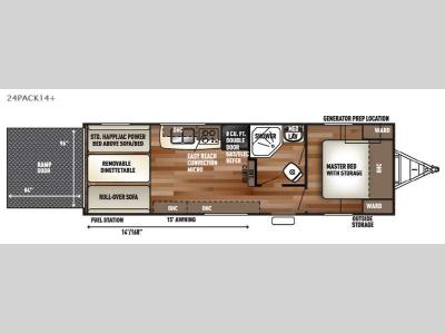 Floorplan - 2016 Forest River RV Cherokee Wolf Pack 24PACK14plus