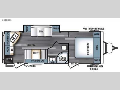 Floorplan - 2016 Forest River RV Salem Cruise Lite 231RKXL