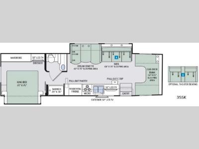 Floorplan - 2017 Thor Motor Coach Chateau Super C 35SK