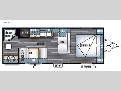 Floorplan - 2017 Forest River RV Salem Cruise Lite 241QBXL