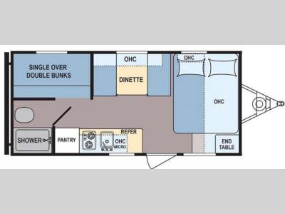 Floorplan - 2017 Dutchmen RV Coleman Lantern LT Series 17FQ