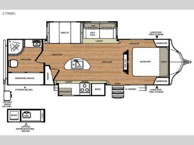 Floorplan - 2016 Forest River RV Vibe 279RBS