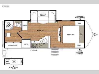 Floorplan - 2016 Forest River RV Vibe 236RBS