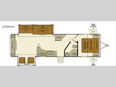 Floorplan - 2017 EverGreen RV I-Go Pro GP27RBDS