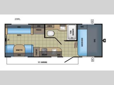 Floorplan - 2017 Jayco Jay Feather 7 20RL