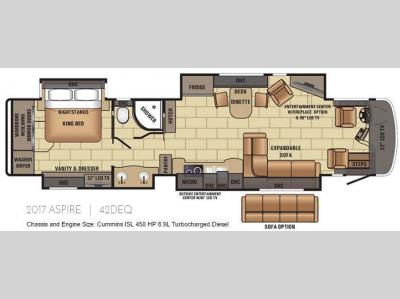 Floorplan - 2017 Entegra Coach Aspire 42DEQ