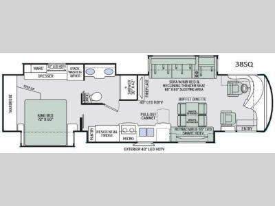 Floorplan - 2017 Thor Motor Coach Tuscany 38SQ