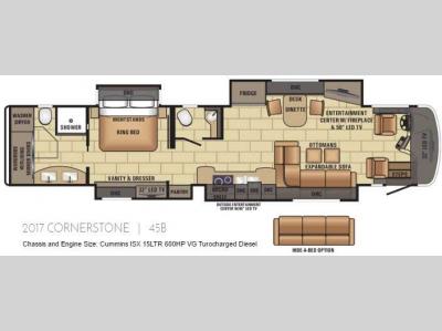 Floorplan - 2017 Entegra Coach Cornerstone 45B