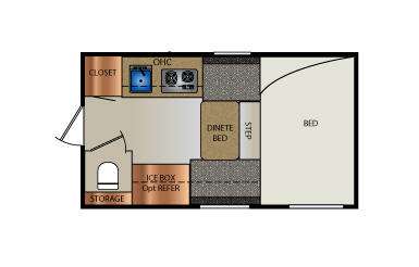 Floorplan - 2017 Travel Lite Truck Campers 770 Super Lite Series