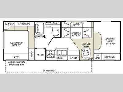 Floorplan - 2007 Fleetwood RV Tioga 26Q