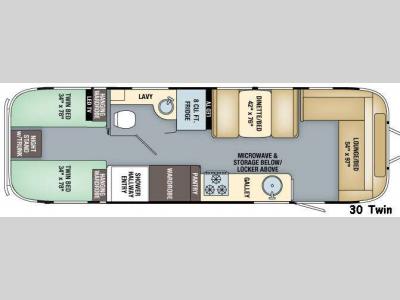 Floorplan - 2017 Airstream RV Flying Cloud 30 Twin