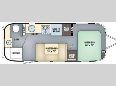 Floorplan - 2017 Airstream RV International Serenity 23FB