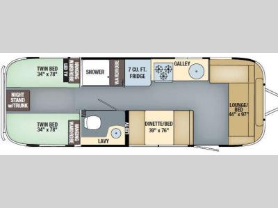 Floorplan - 2017 Airstream RV International Serenity 28 Twin