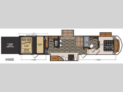 Floorplan - 2017 Dutchmen RV Voltage Epic V4100