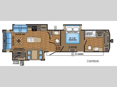 Floorplan - 2017 Jayco Eagle 336FBOK