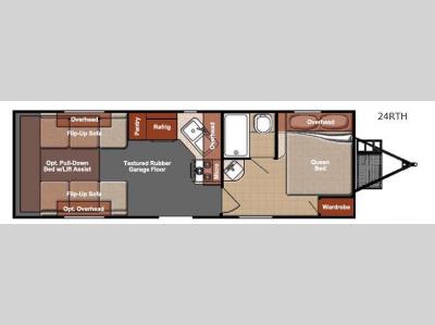 Floorplan - 2017 Gulf Stream RV Track n Trail 24RTH