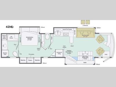 Floorplan - 2017 Winnebago Tour 42HD