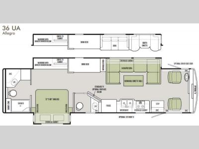 Floorplan - 2016 Tiffin Motorhomes Allegro 36 UA