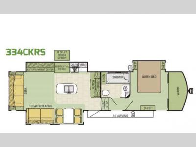 Floorplan - 2017 Starcraft Solstice 334CKRS