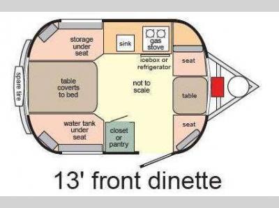 Floorplan - 2016 Scamp 13 Foot 13 Foot Front Dinette