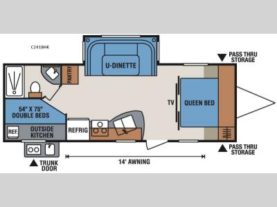 Floorplan - 2017 KZ Spree Connect C241BHK