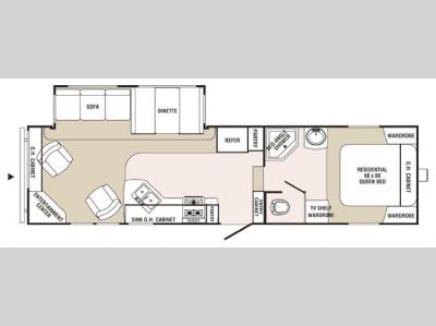 Floorplan - 2007 Palomino Sabre 30RES