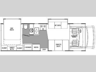 Floorplan - 2007 Holiday Rambler Atlantis 28QS