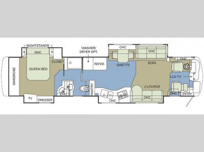 Floorplan - 2006 Holiday Rambler Navigator 45PBQ