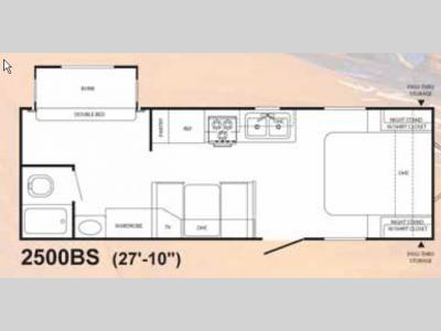 Floorplan - 2007 Heartland Trail Runner 2500BS