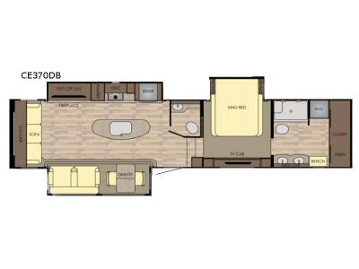 Floorplan - 2017 CrossRoads RV Cameo CM37DB